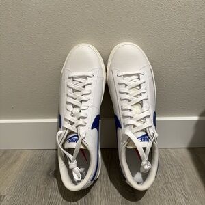 Nike Classic White and Blue Shoes